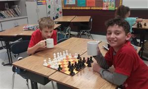 students playing chess 